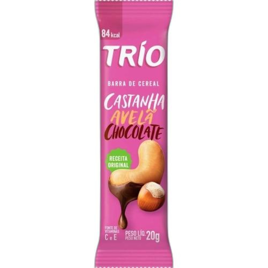 Detalhes do produto Barra Cereais 20Gr Trio Avela.cast.choc