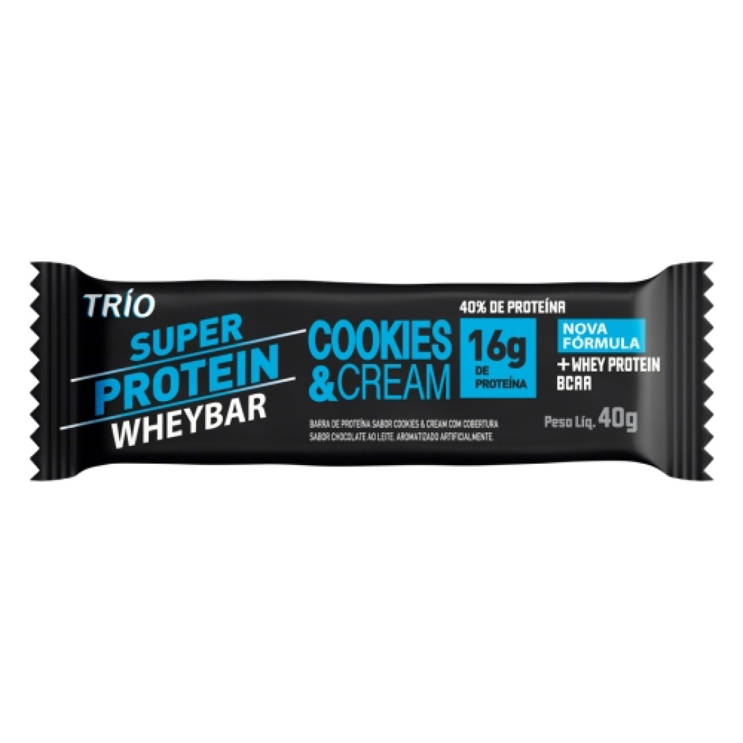 Detalhes do produto Barra +Protein Crisp 40Gr Trio Cookies Cream