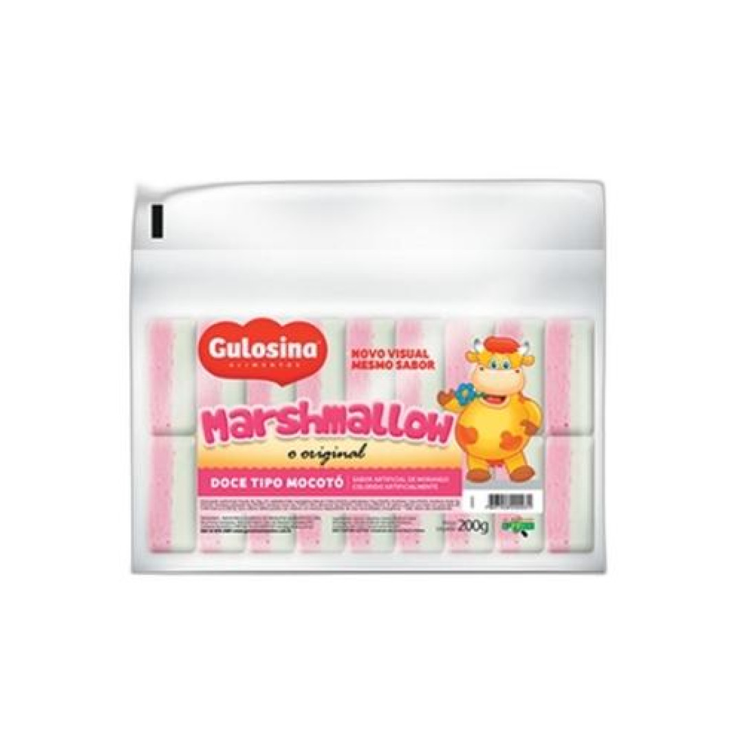 Detalhes do produto Marshmallow Pc 200Gr Gulosina Morango