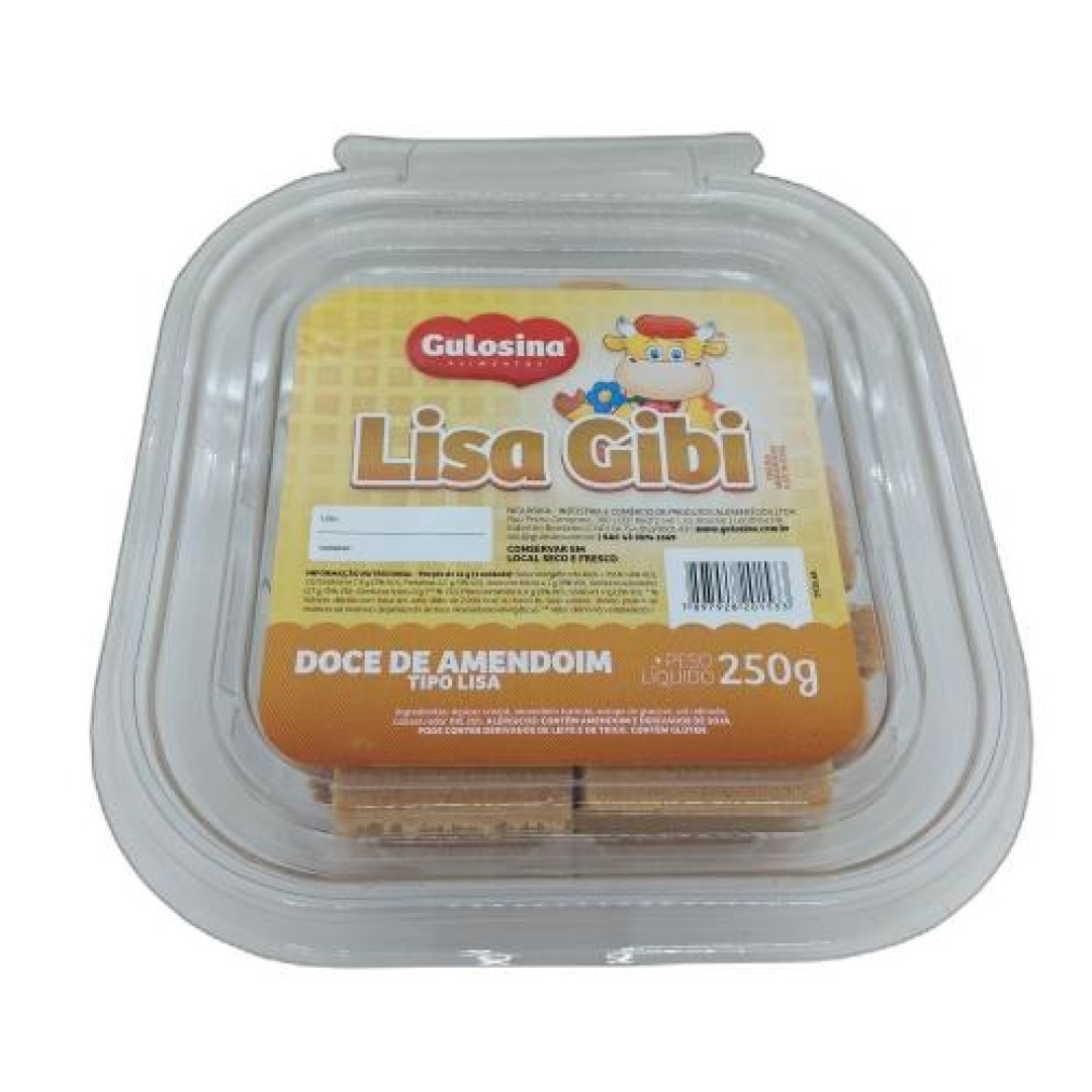 Detalhes do produto Pacoca Lisa Gibi 250Gr Gulosina .
