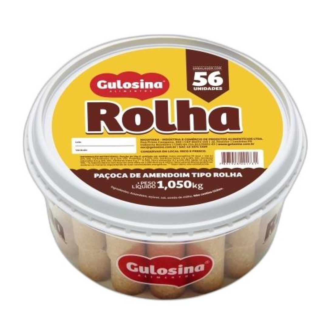 Detalhes do produto Pacoca Rolha Pt 70X15Gr Gulosina Amendoim