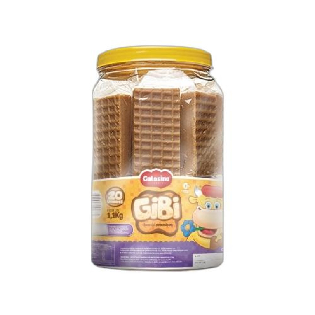Detalhes do produto Gibi Embr Pt 20X55Gr Gulosina Amendoim