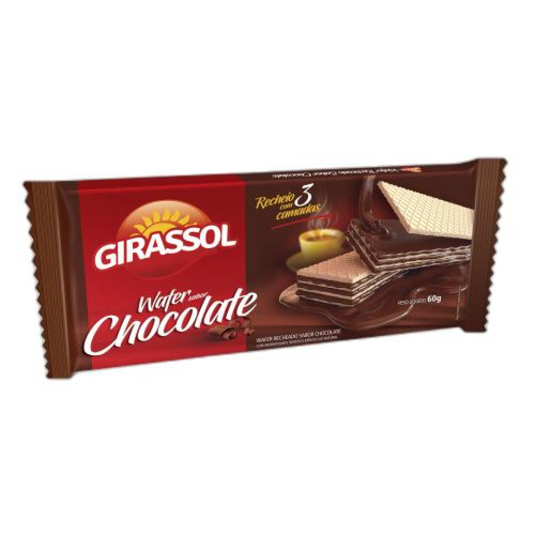 Detalhes do produto Bisc Wafer 60Gr Girassol Chocolate