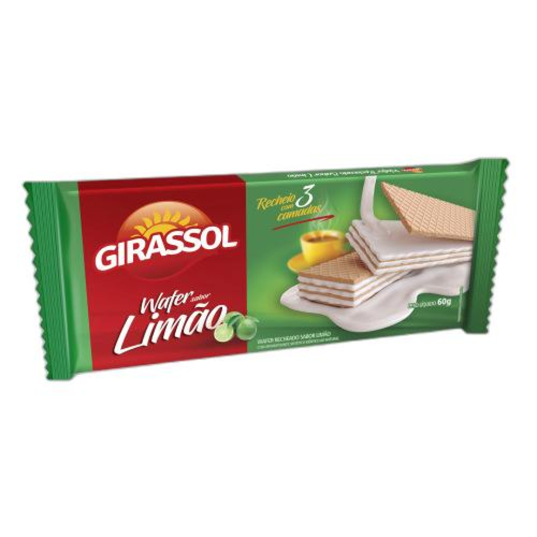 Detalhes do produto Bisc Wafer 60Gr Girassol Limao