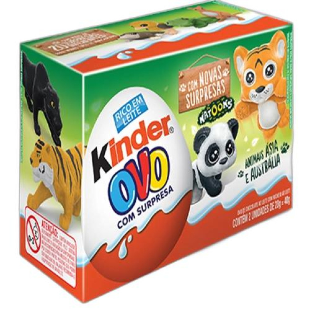 Detalhes do produto Choc Kinder Ovo 02X20Gr Natoons Ferrero Leite