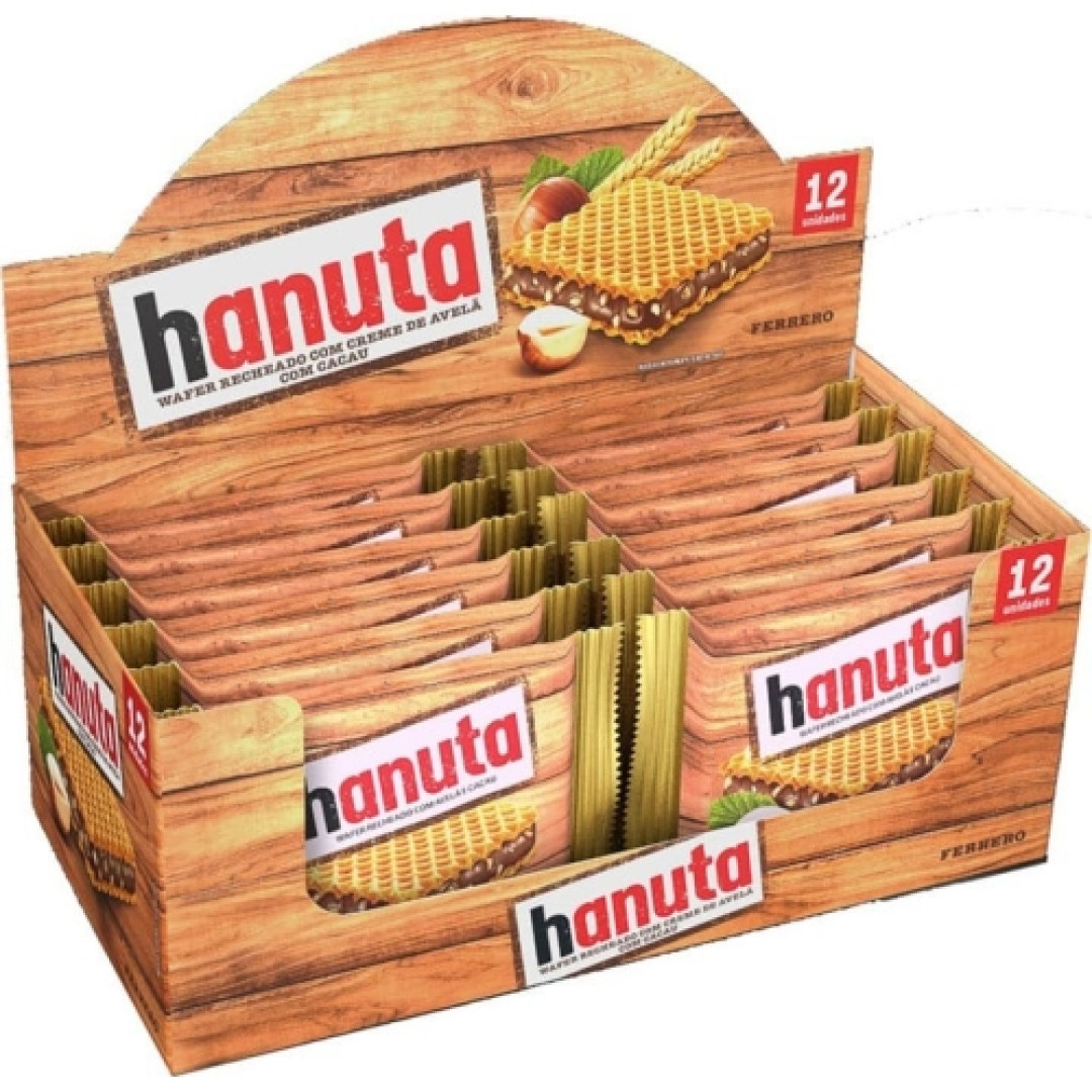 Detalhes do produto Bisc Wafer Hanuta 12X22Gr Ferrero Creme Avela