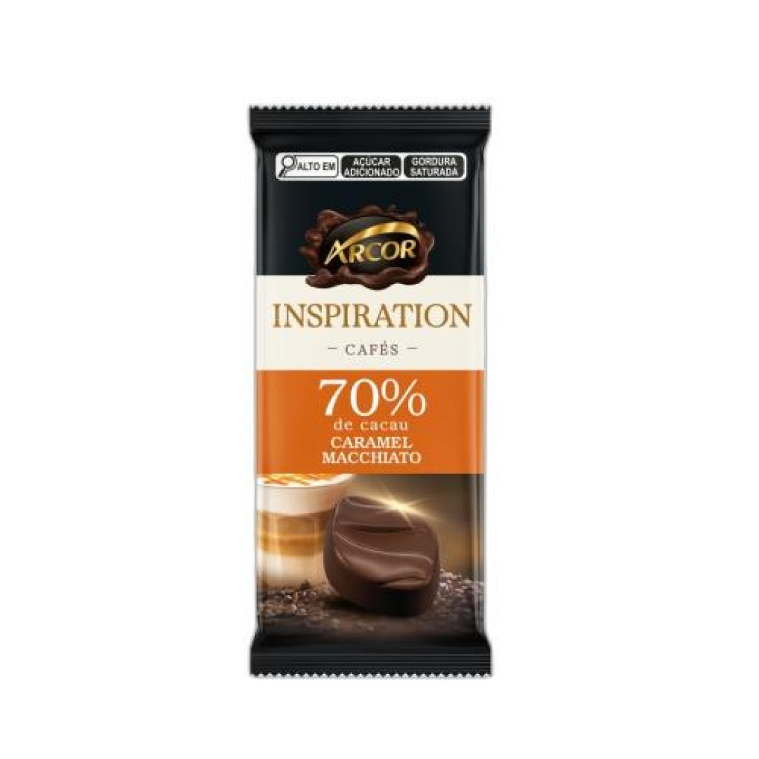 Detalhes do produto Choc 70% 80Gr Arcor Caramel Macchia