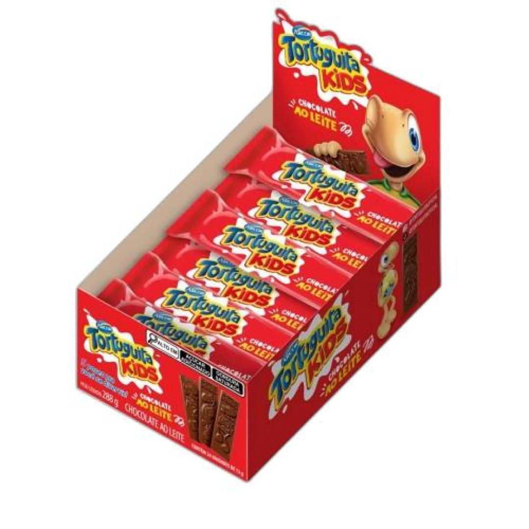 Detalhes do produto Choc Tortuguita Kids 24X12Gr Arcor Ao Leite