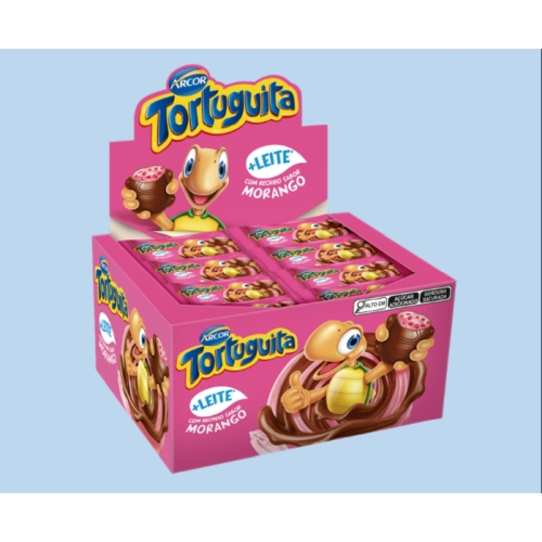 Detalhes do produto Choc Tortuguita 24X15,5Gr Arcor Morango