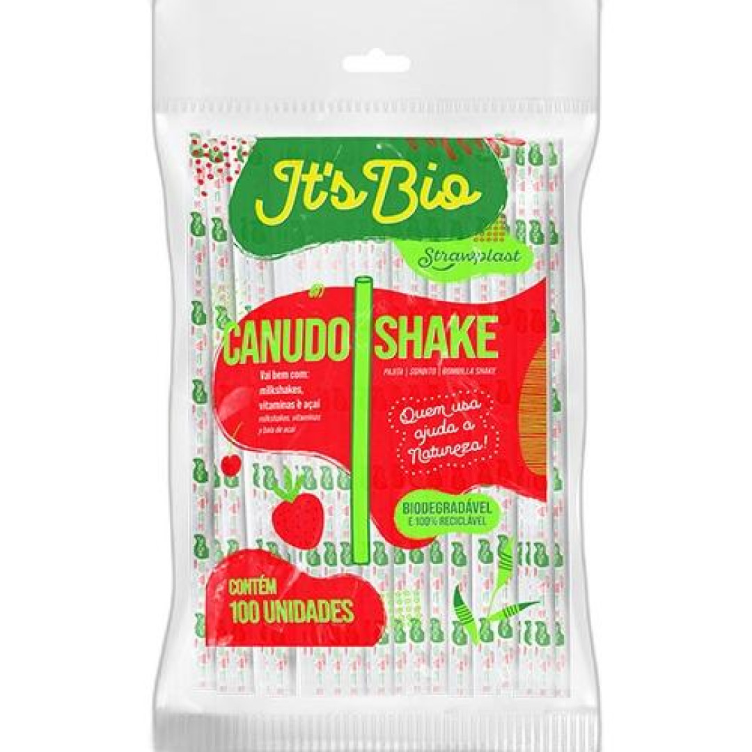 Detalhes do produto X Canudo Bio Milk Shake 8Mm 100Un Strawp Cristal