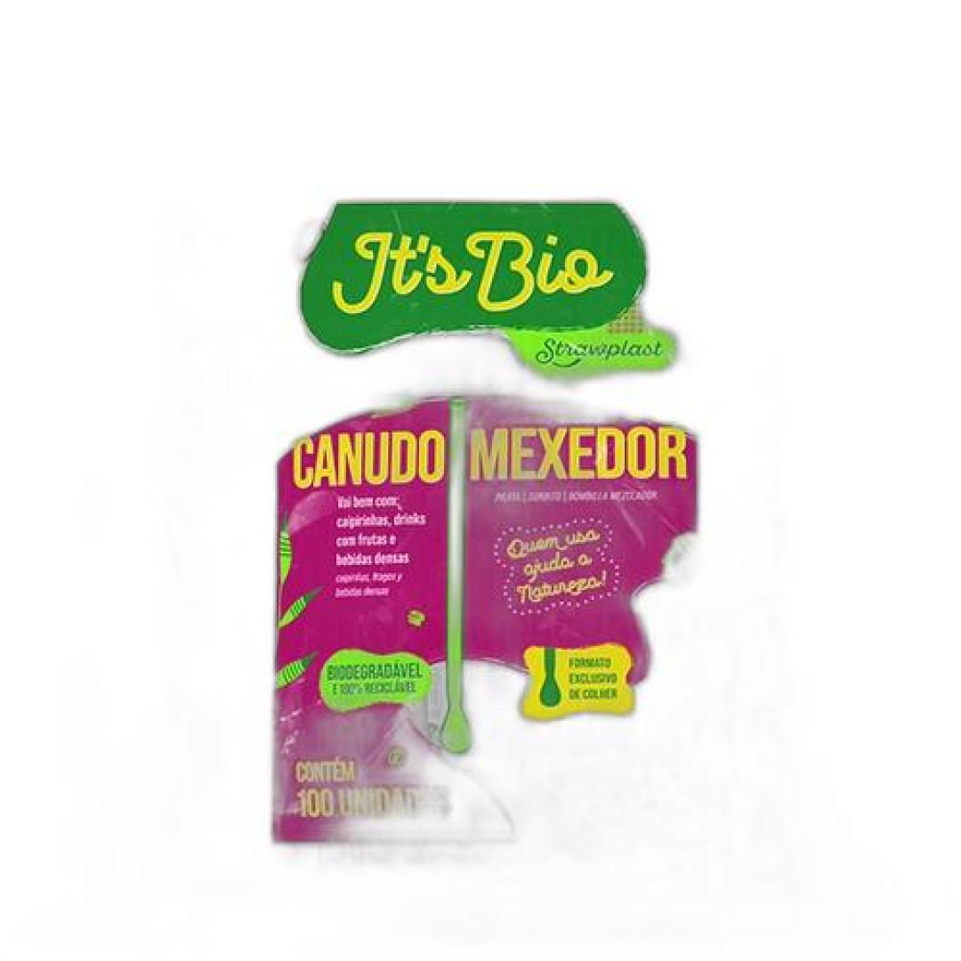 Detalhes do produto X Canudo Bio Mexedor 6Mm 100Un Strawpla Cristal