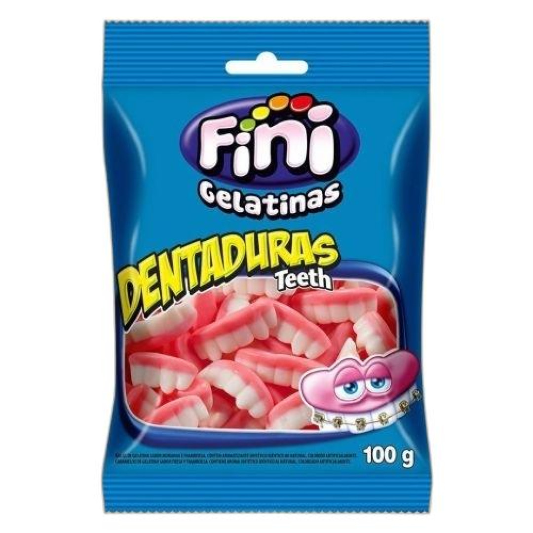 Detalhes do produto Bala Gelatina Dentaduras 80Gr Fini Frutas