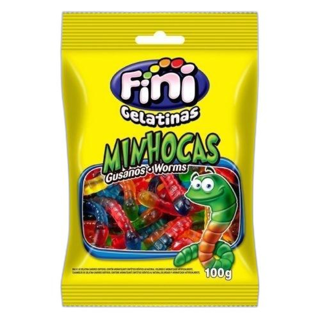 Detalhes do produto Bala Gelatina Minhoca Brilho 80Gr Fini Frutas