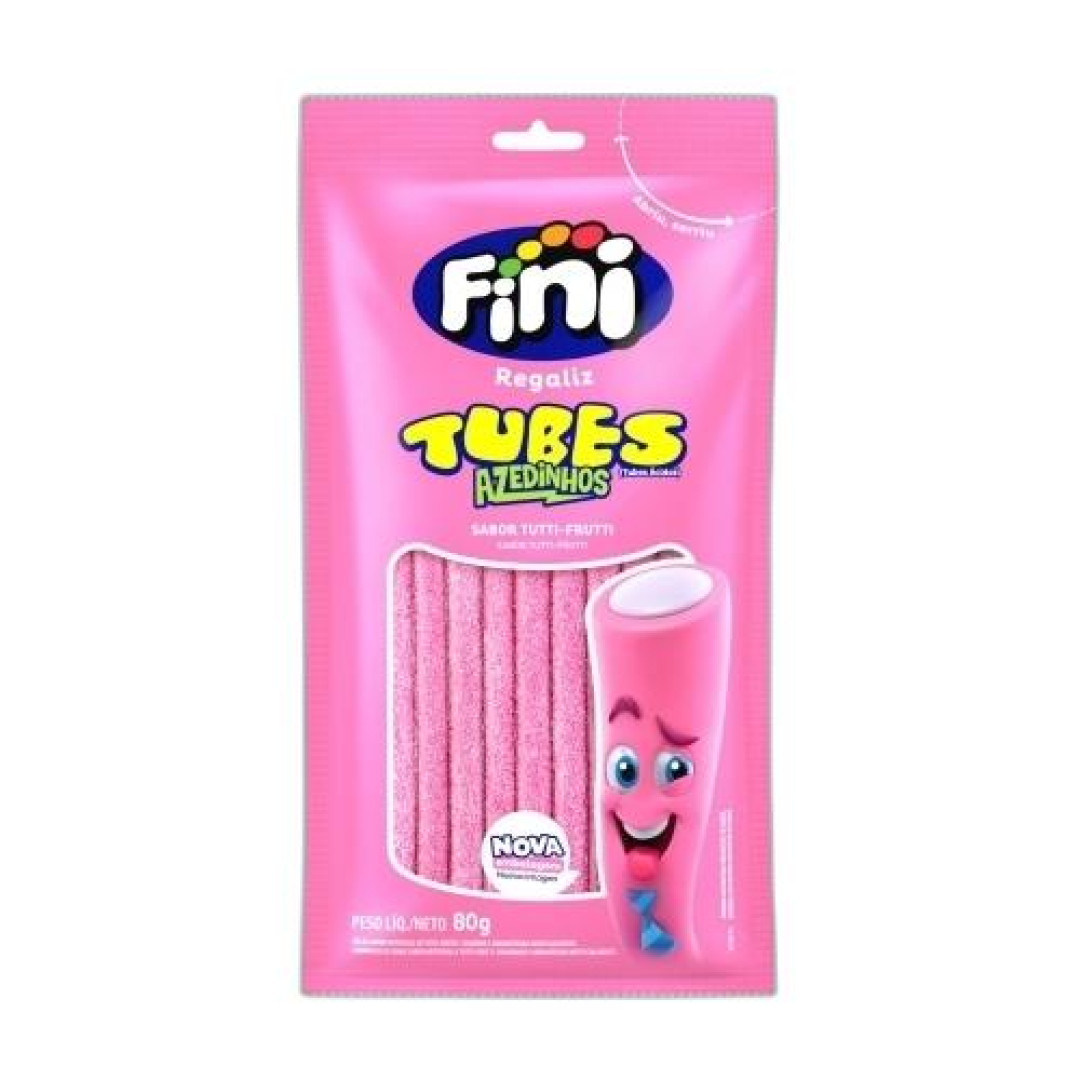 Detalhes do produto Bala Gel Tubes Acido 80Gr Fini Tutti Frutti