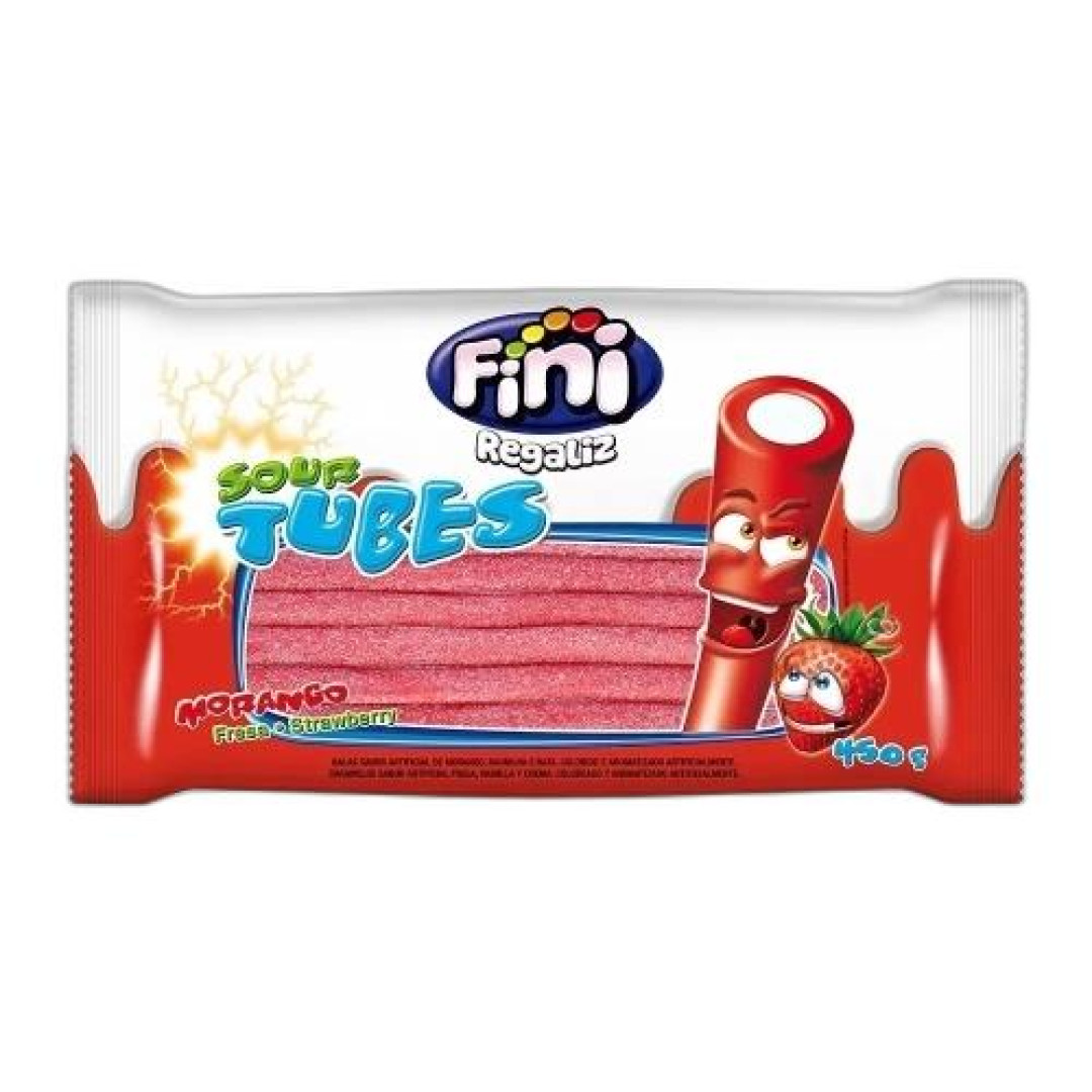 Detalhes do produto Bala Gel Tubes Pc 450Gr Fini Morango Citrico
