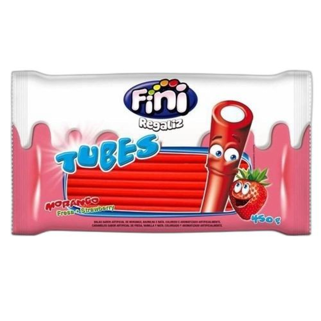 Detalhes do produto Bala Gel Tubes Pc 450Gr Fini Morango