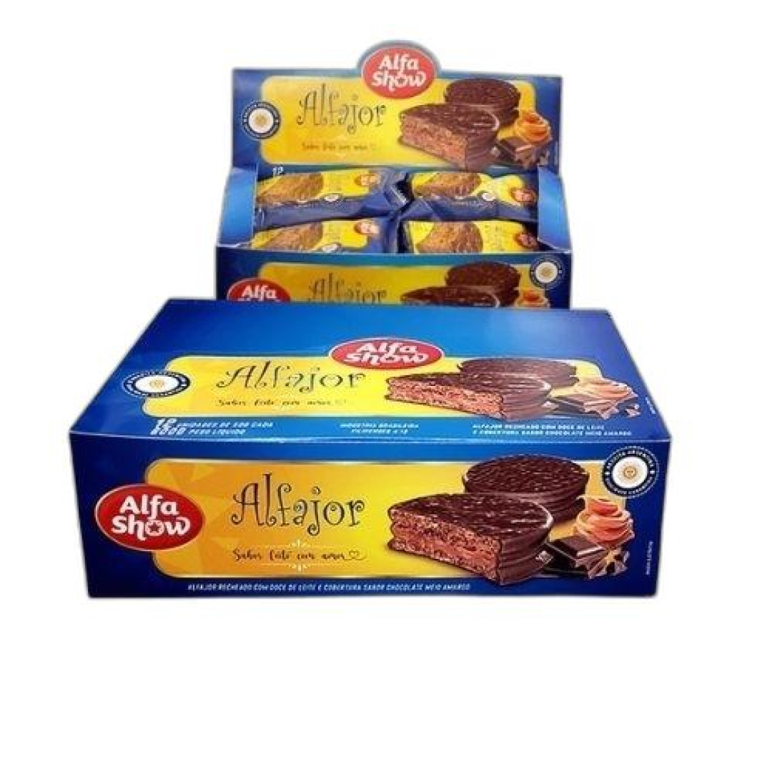 Detalhes do produto Alfajor 50Gr Alfashow Choc Bco