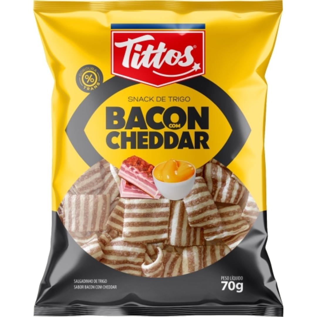 Detalhes do produto Salg Snack 70Grtittos Bacon Cheddar