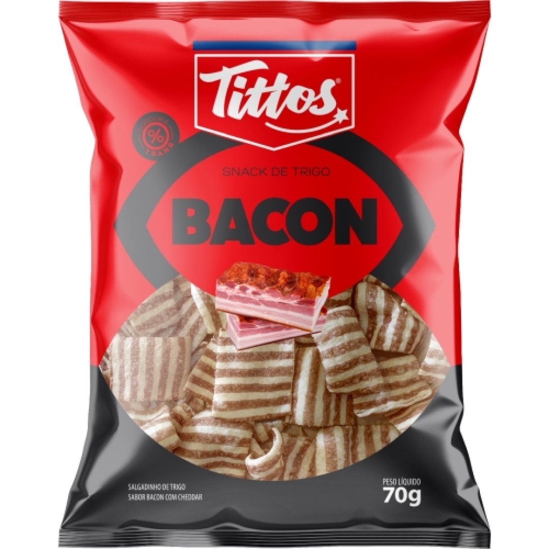 Detalhes do produto Salg Snack 70Gr Tittos Bacon