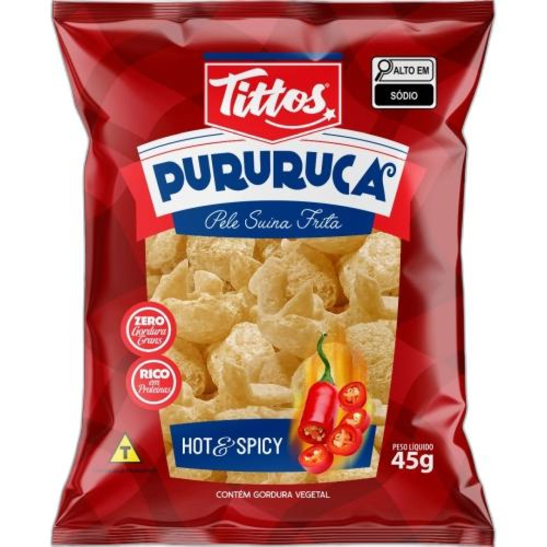 Detalhes do produto Salg Pururuca 45Gr Tittos Hot Spyce