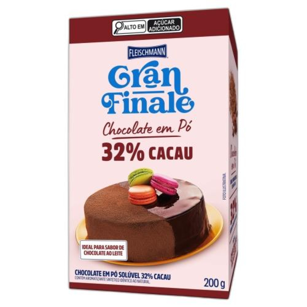 Detalhes do produto Choc Po 32% Cacau Gran Finale 200Gr Flei .