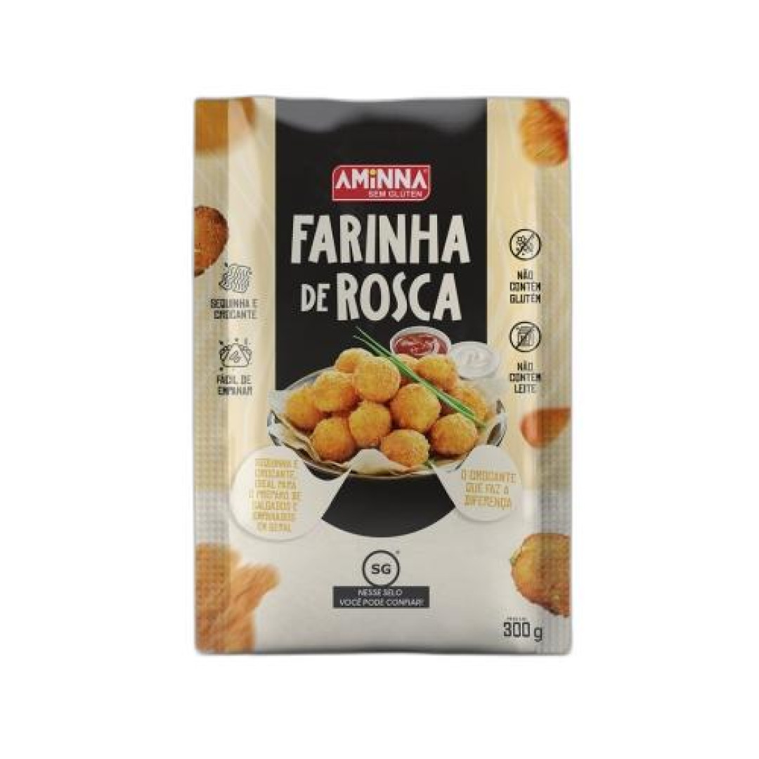 Detalhes do produto Farinha De Rosca  300Gr Aminna Sem Gluten