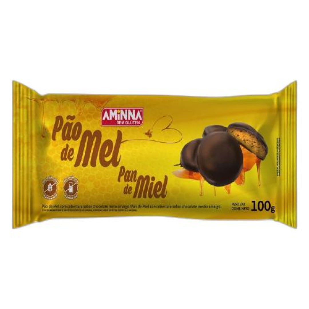 Detalhes do produto Pao De Mel 100Gr Aminna Choc.amargo