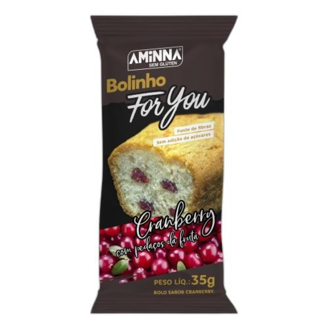 Detalhes do produto Bolinho For You 35Gr Aminna Cranberry