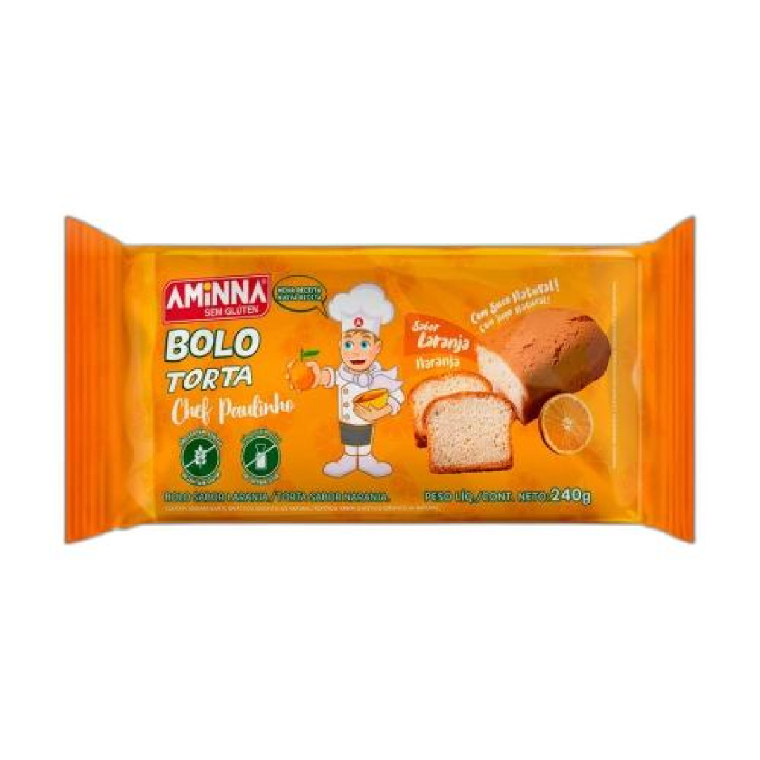 Detalhes do produto Bolo Cafe Da Manha 240Gr Aminna Laranja