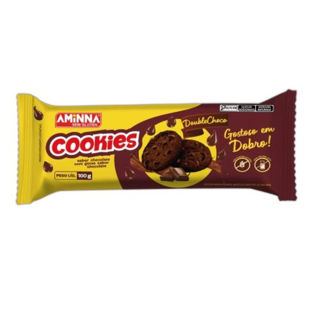 Detalhes do produto Bisc Cookies 100Gr Aminna Chocolate