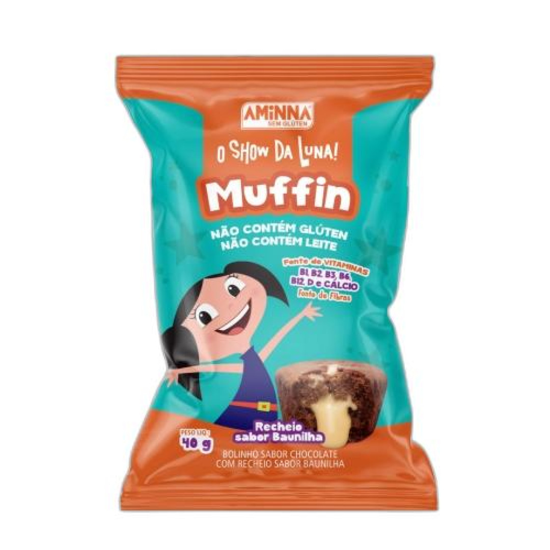 Detalhes do produto Muffin Show Da Luna 40Gr Aminna Baunilha