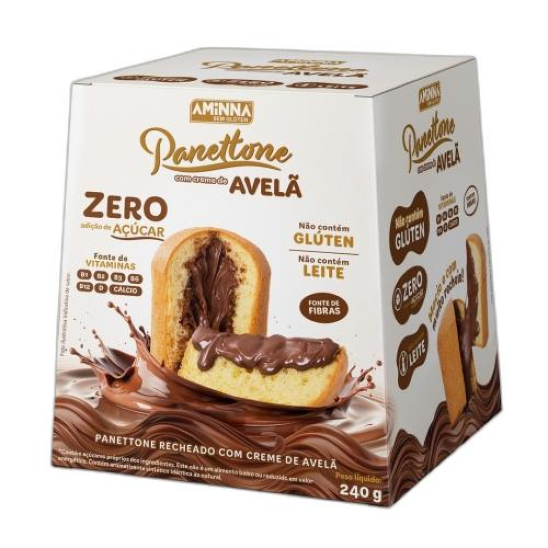 Detalhes do produto Panettone Rech Zero 240Gr Aminna Creme Avela