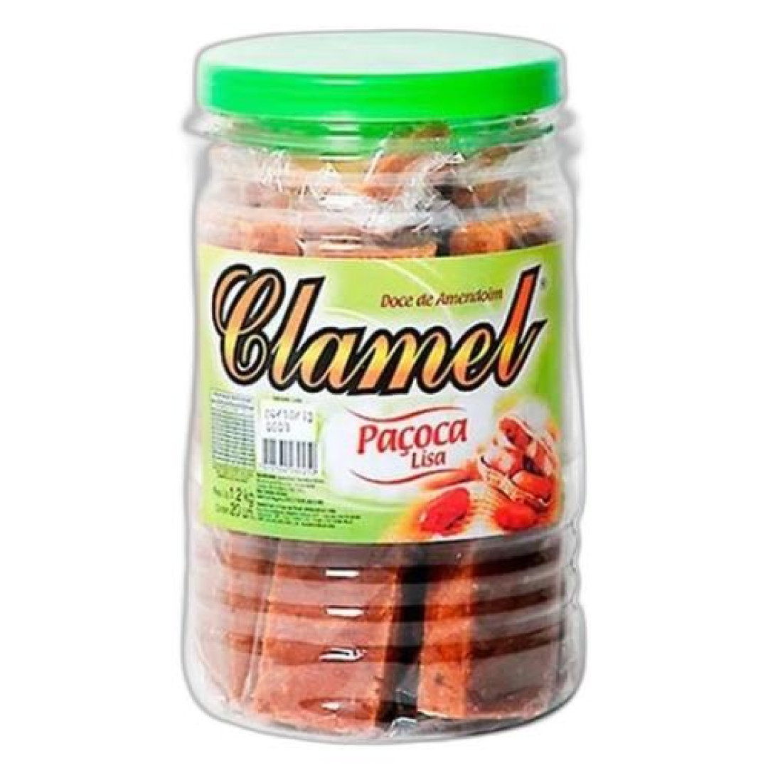Detalhes do produto Pacoca Quad Lisa Embr Pt 20X60Gr Clamel Amendoim