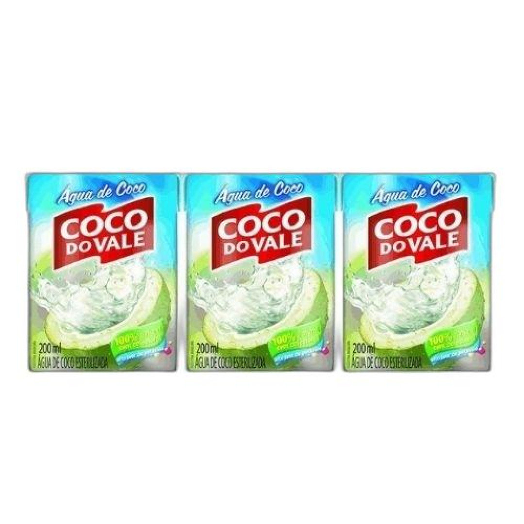 Detalhes do produto Agua Coco 03X200Ml Do Vale Coco