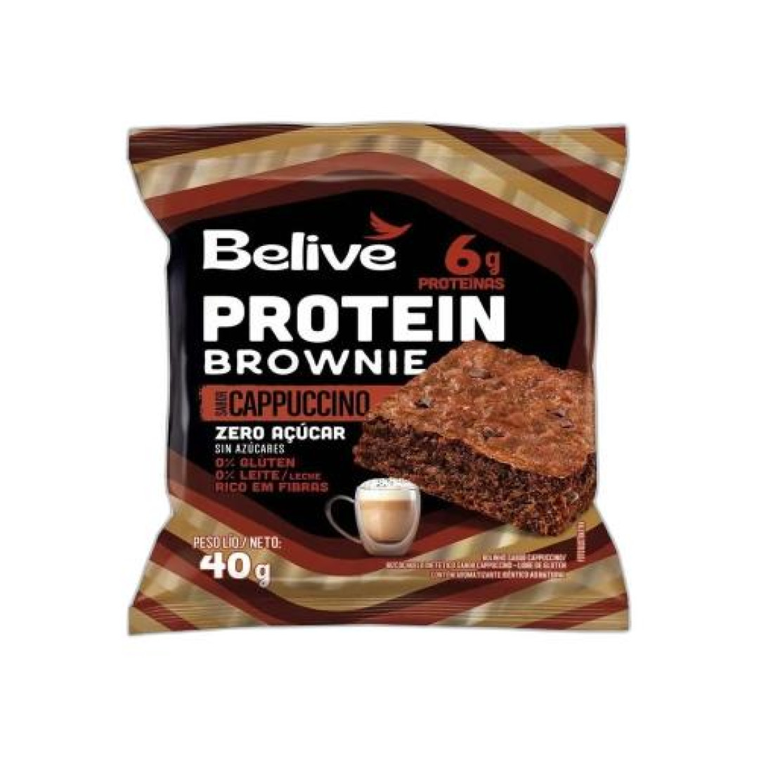 Detalhes do produto Brownie Protein Zero 40Gr Belive  Cappuccino