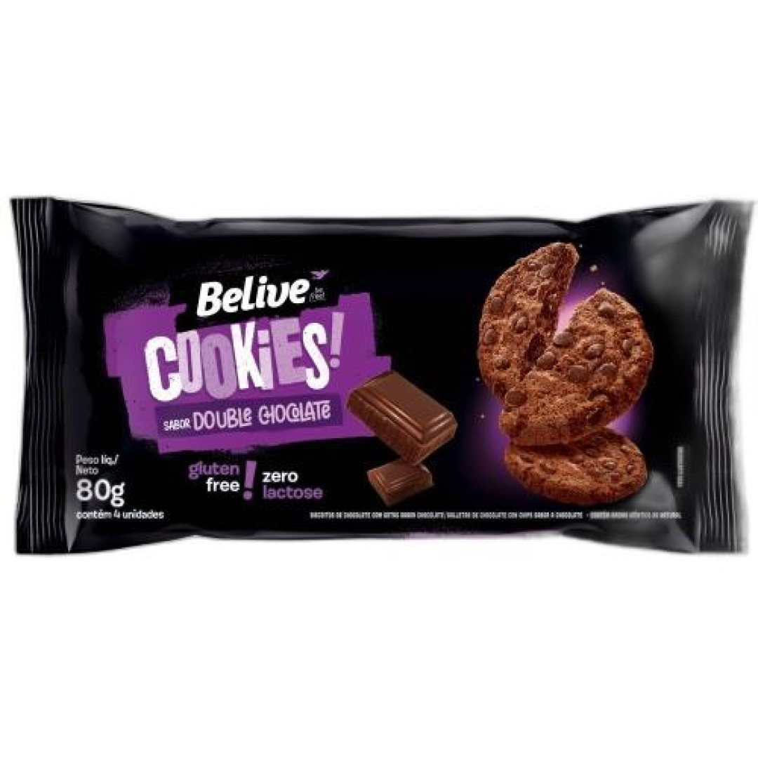 Detalhes do produto Bisc Cookies Zero Lactose 80Gr Belive Chocolate
