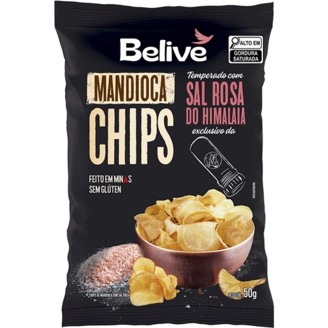 Detalhes do produto Salg Chips Mandioca 50Gr Belive Sal Himalaia
