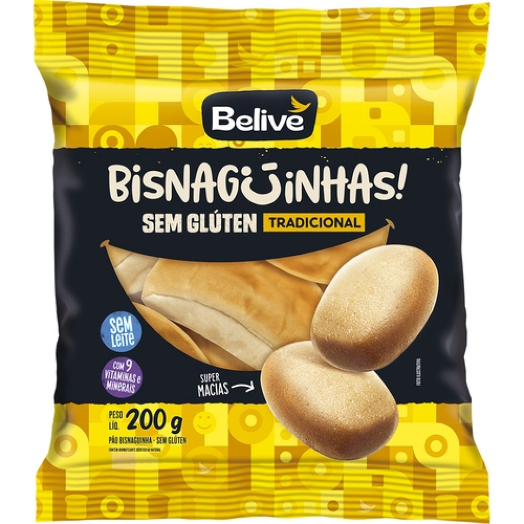 Detalhes do produto Bisnaguinha S/gluten 200Gr Belive Tradicional