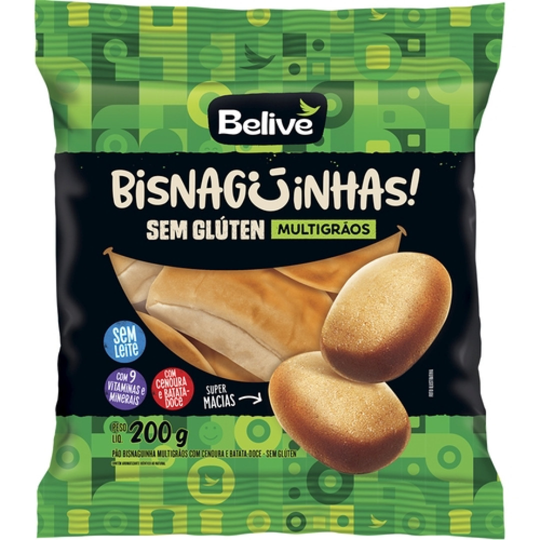 Detalhes do produto Bisnaguinha S/gluten 200Gr Belive Multigraos
