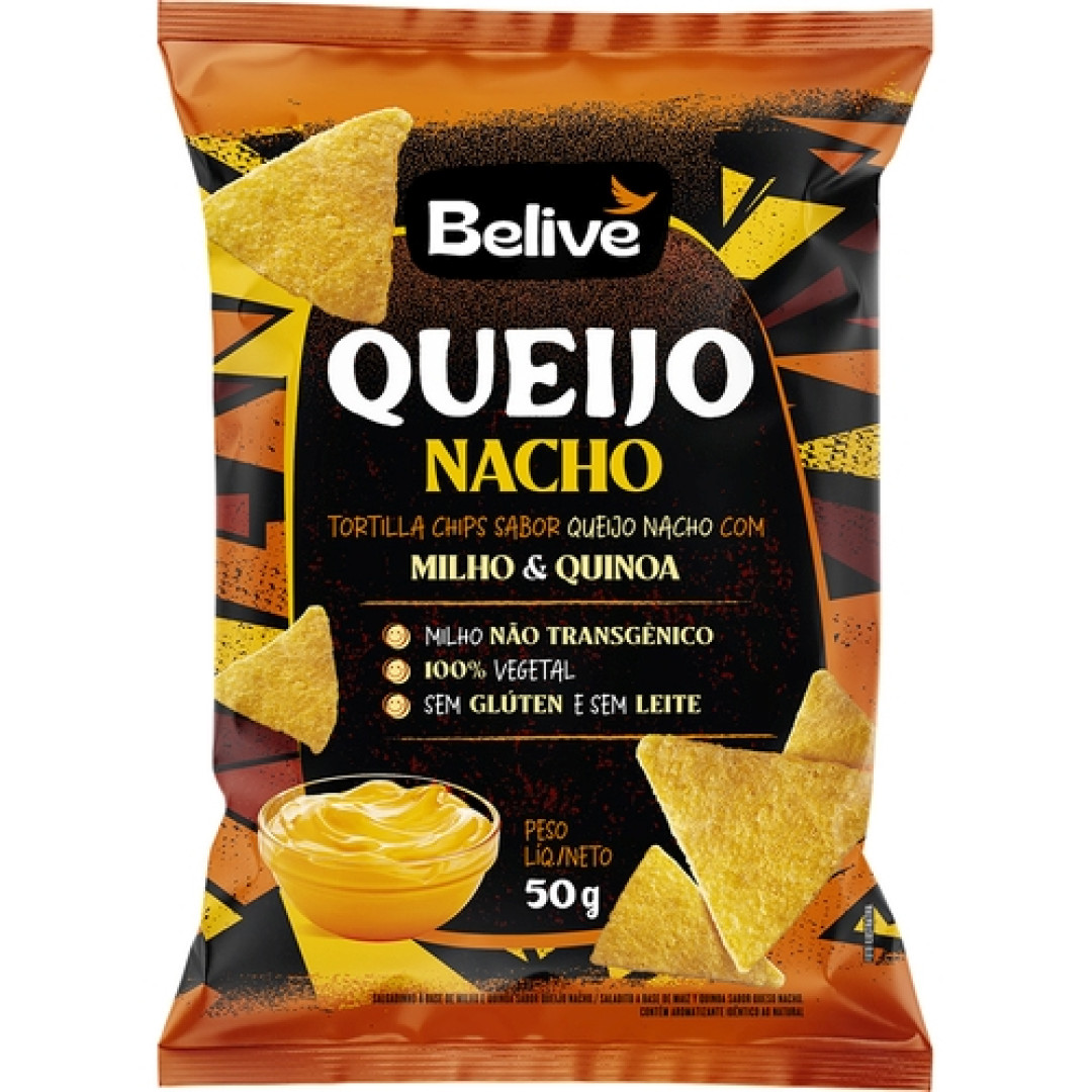 Detalhes do produto Salg Tortilla Chips 50Gr Belive Queijo Nacho