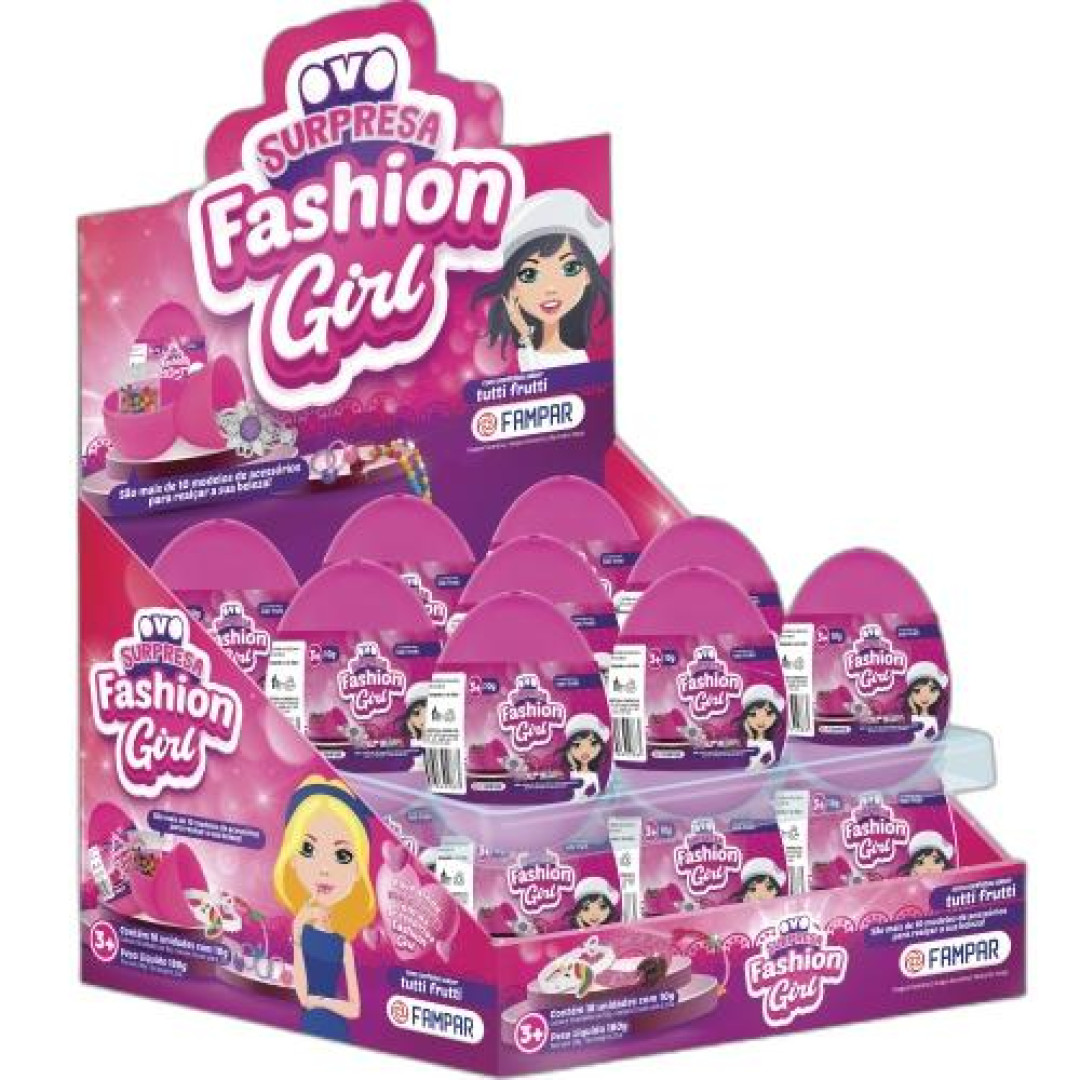 Detalhes do produto Ovo Surpresa Fashion Girl 18X10Gr Uniao Tutti Frutti