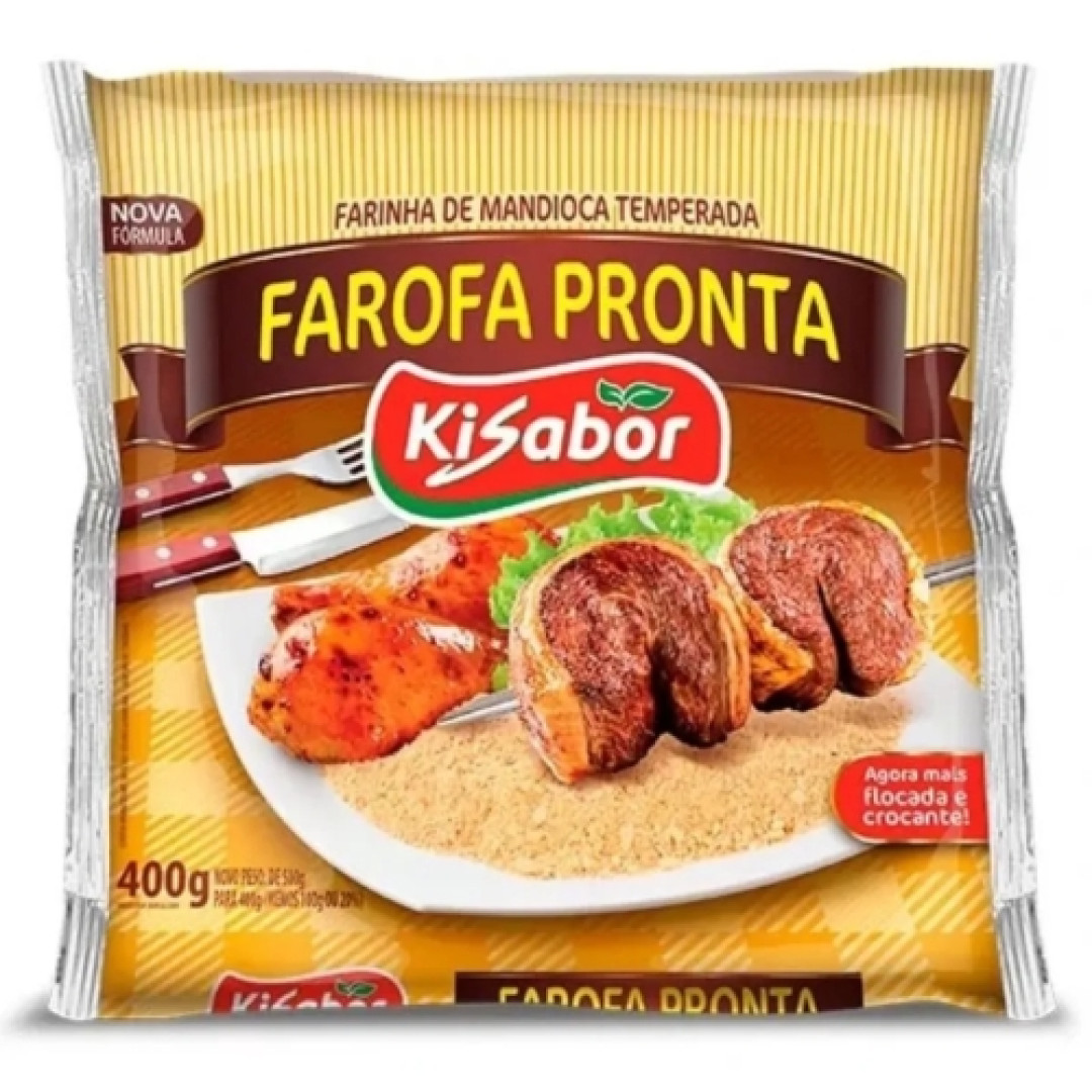 Detalhes do produto Farofa Pronta 400Gr Ki Sabor Mandioca.temper