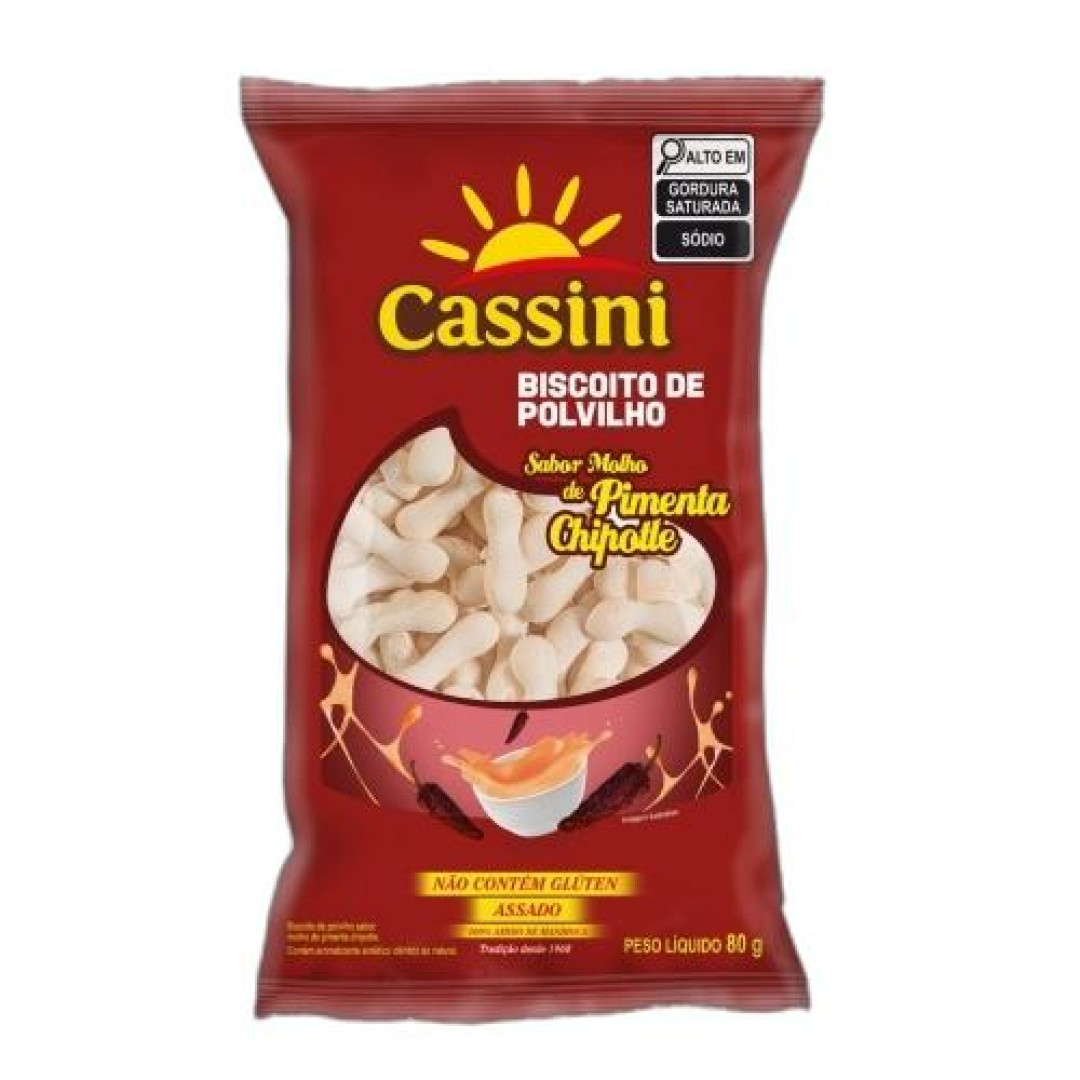 Detalhes do produto Bisc Polvilho Palito 80Gr Cassini Chipotle