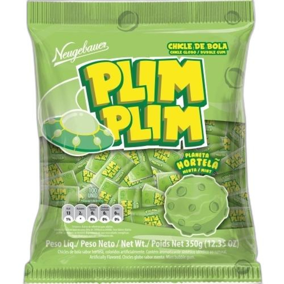 Detalhes do produto Chicle Plim Plim Bag 350Gr Neugebauer Hortela