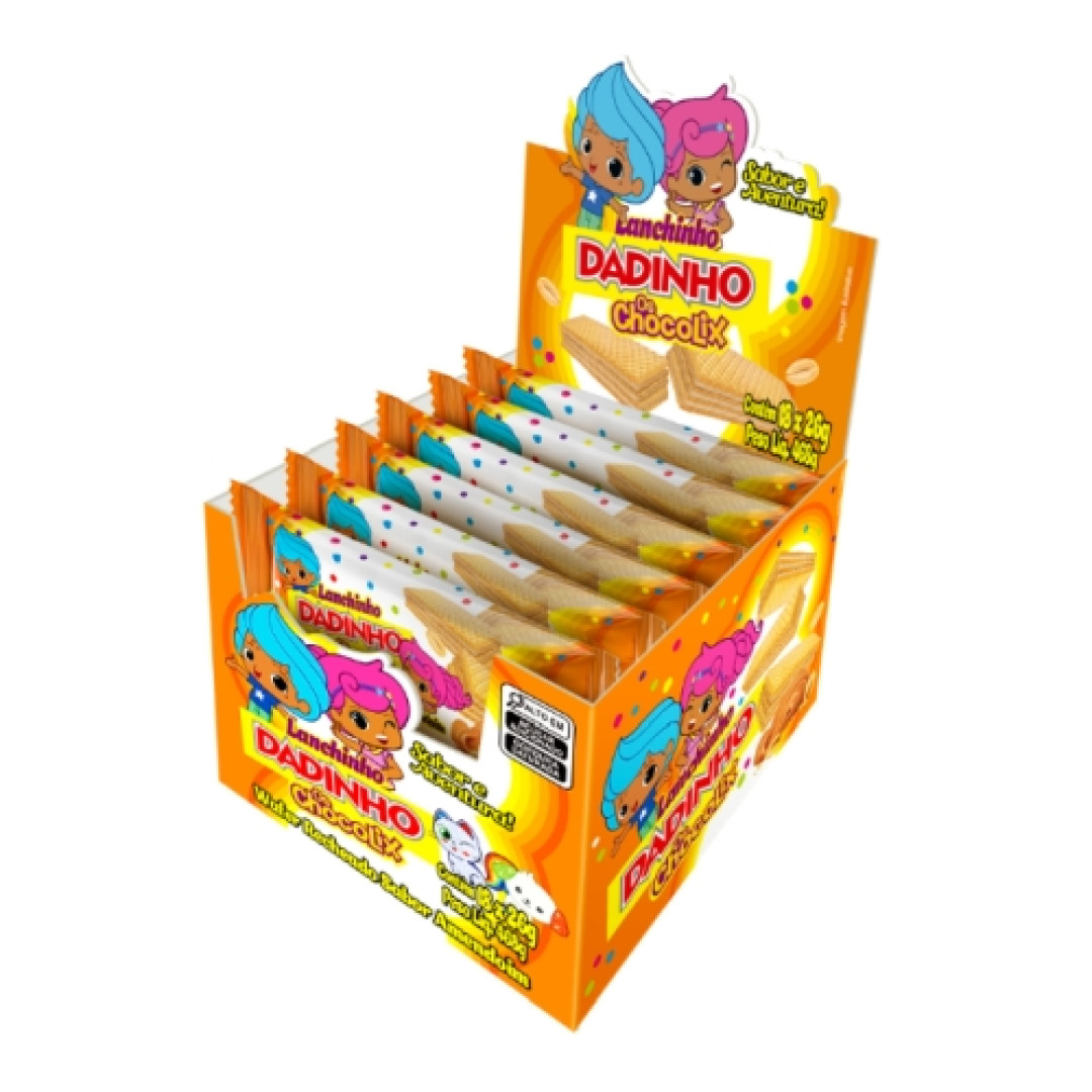 Detalhes do produto Bisc Wafer Chocolix 18X26Gr Dadinho Chocolate