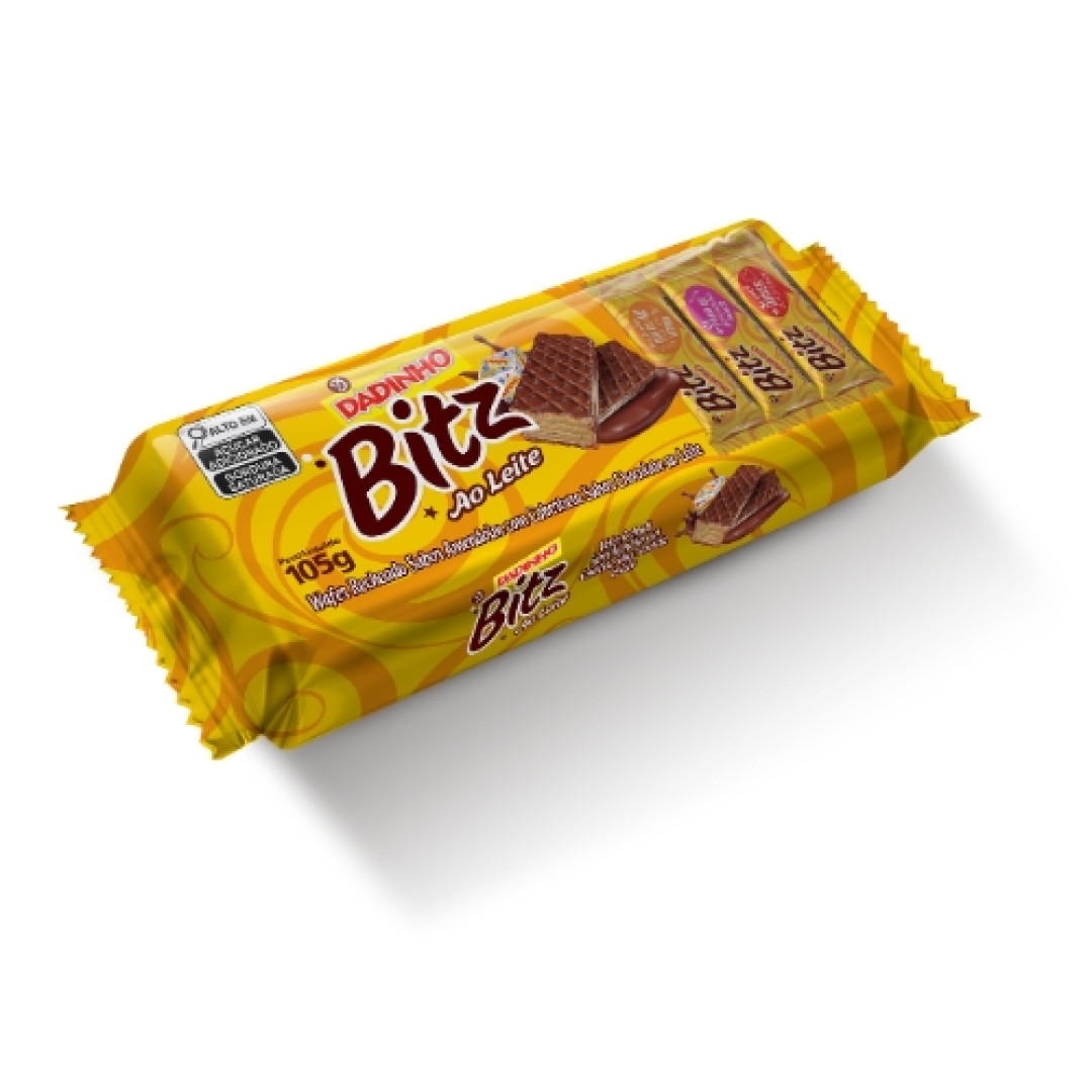 Detalhes do produto Wafer Bitz 105Gr Dadinho Ao Leite