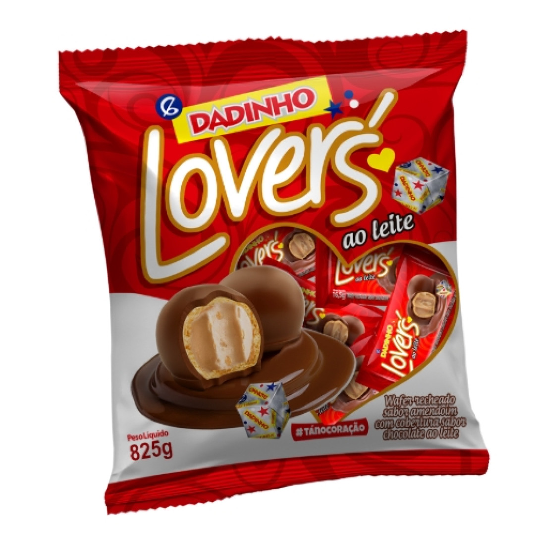 Detalhes do produto Bombom Lovers 825Gr Dadinho Ao Leite