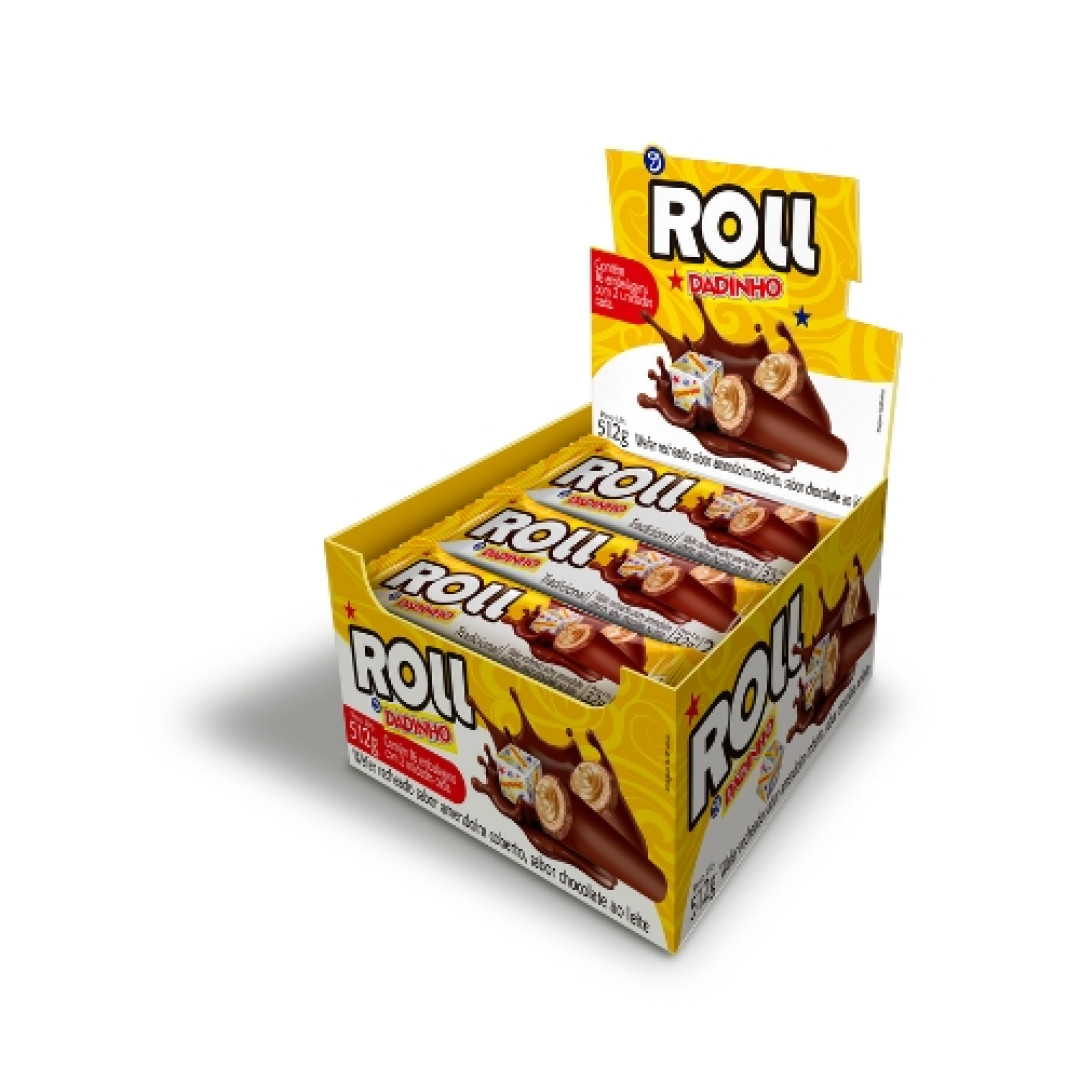 Detalhes do produto Bisc Wafer Roll Dp 16X32Gr Dadinho Amend.chocol