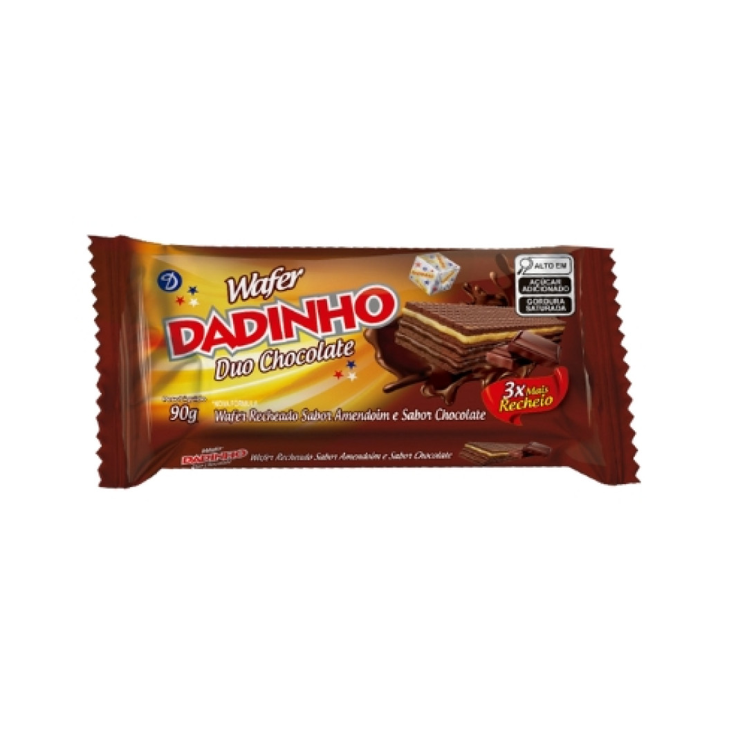 Detalhes do produto Bisc Wafer Duo 90Gr Dadinho Chocolate
