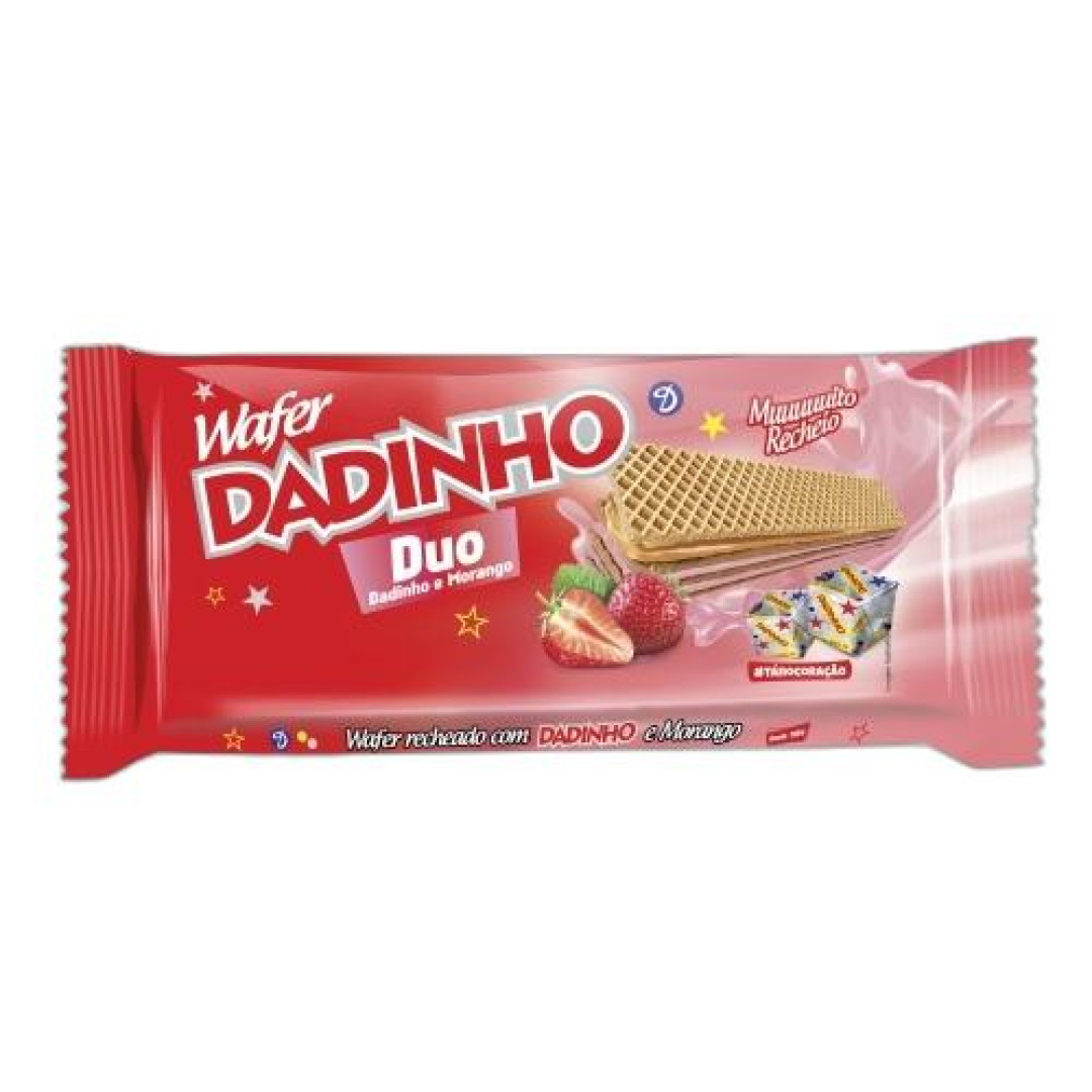 Detalhes do produto Bisc Wafer Duo 90Gr Dadinho Morango